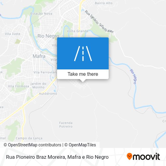 Rua Pioneiro Braz Moreira map