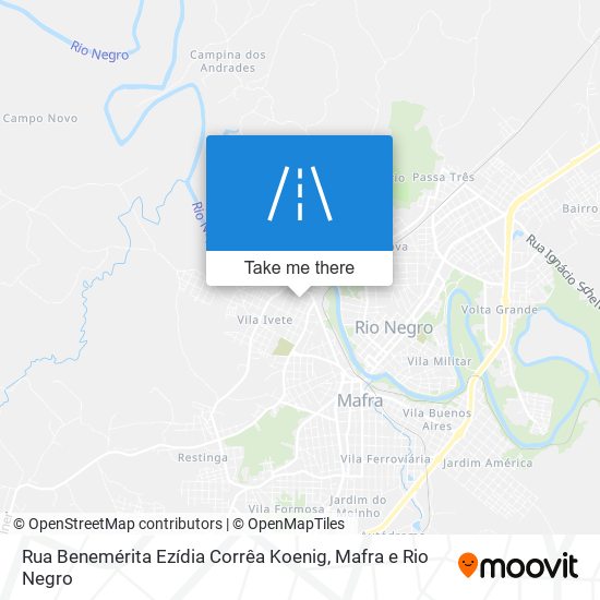 Mapa Rua Benemérita Ezídia Corrêa Koenig