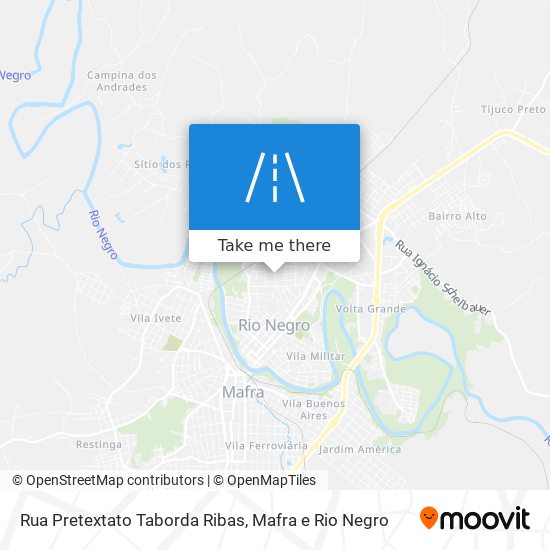 Mapa Rua Pretextato Taborda Ribas