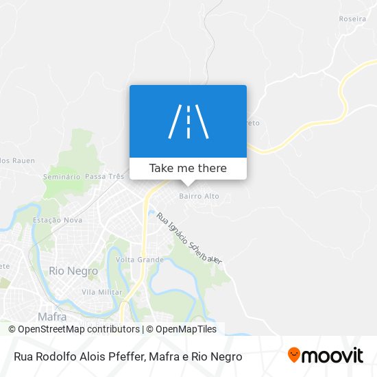 Mapa Rua Rodolfo Alois Pfeffer