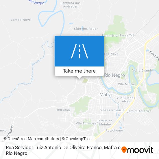 Mapa Rua Servidor Luiz Antônio De Oliveira Franco