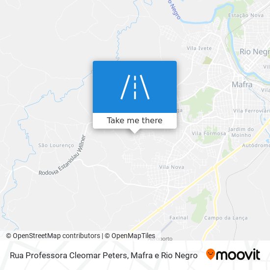 Mapa Rua Professora Cleomar Peters