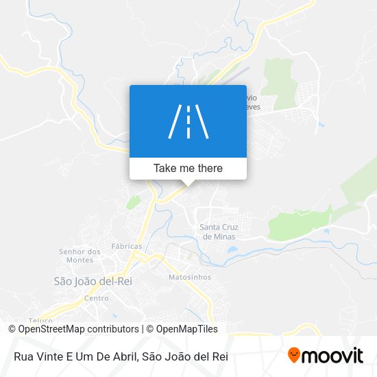 Rua Vinte E Um De Abril map