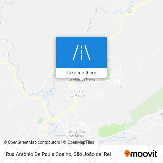 Rua Antônio De Paula Coelho map