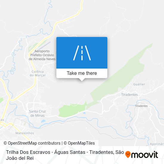 Trilha Dos Escravos - Águas Santas - Tiradentes map