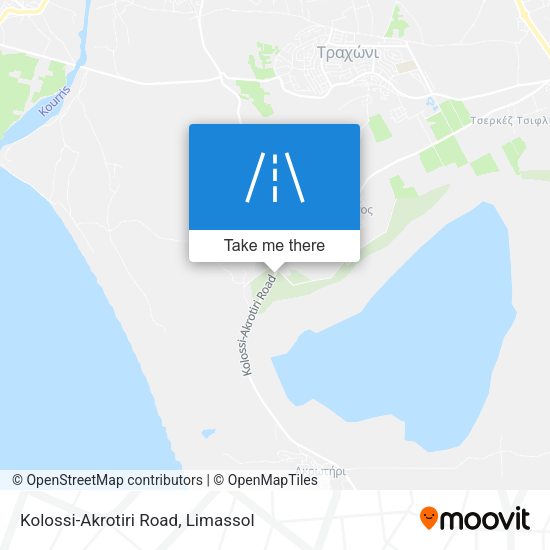 Kolossi-Akrotiri Road map