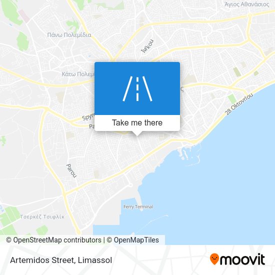 Artemidos Street map