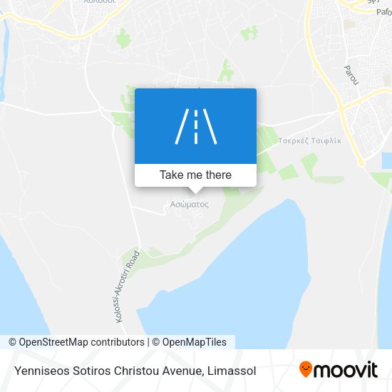 Yenniseos Sotiros Christou Avenue map