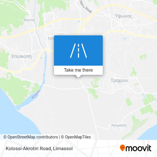 Kolossi-Akrotiri Road map