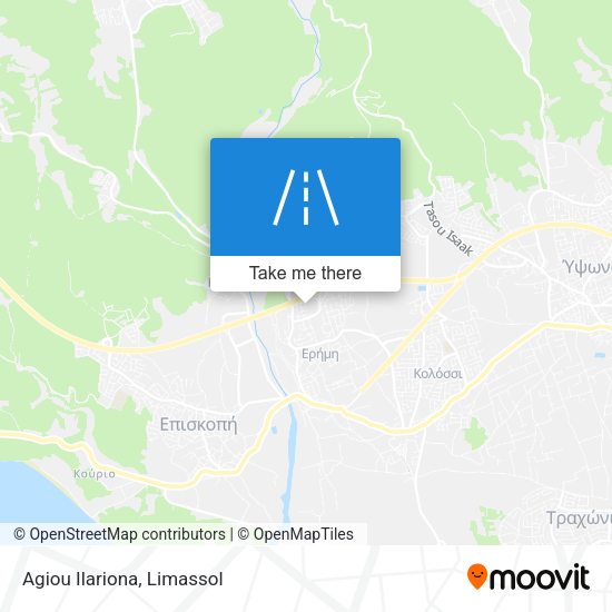 Agiou Ilariona map