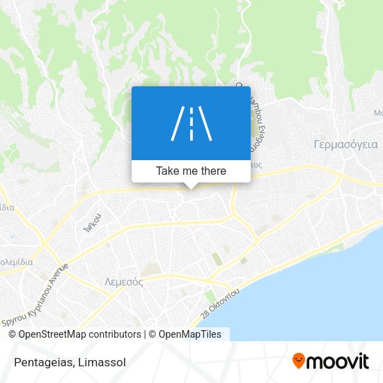 Pentageias map