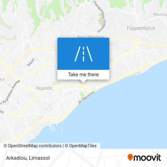 Arkadiou map