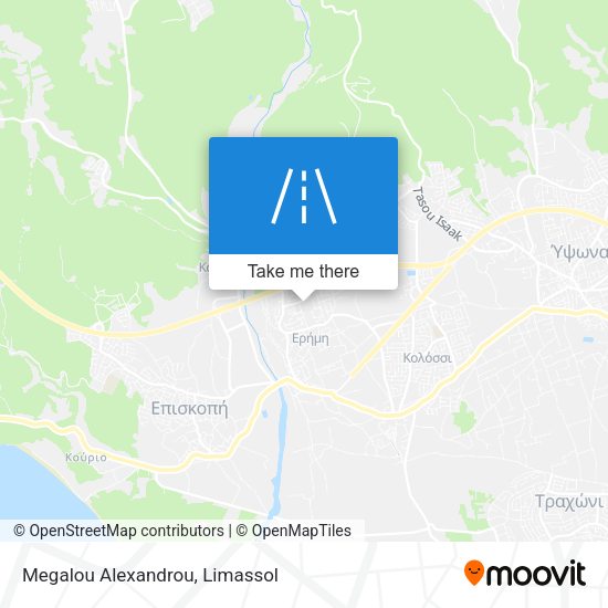 Megalou Alexandrou map