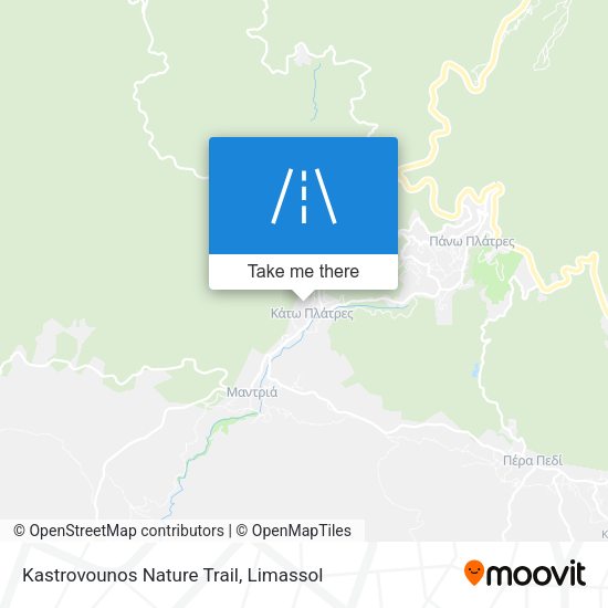 Kastrovounos Nature Trail map
