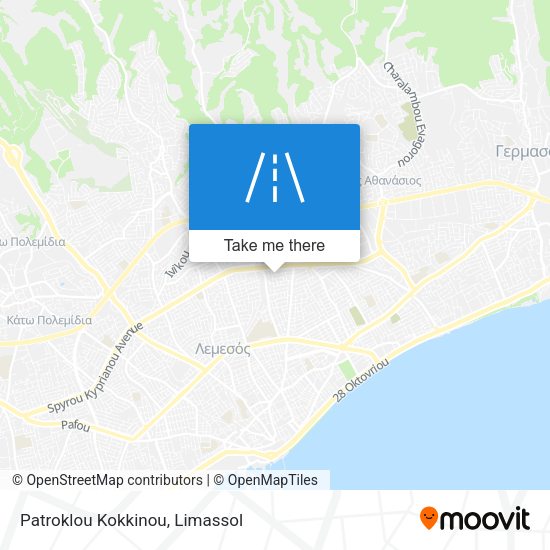 Patroklou Kokkinou map