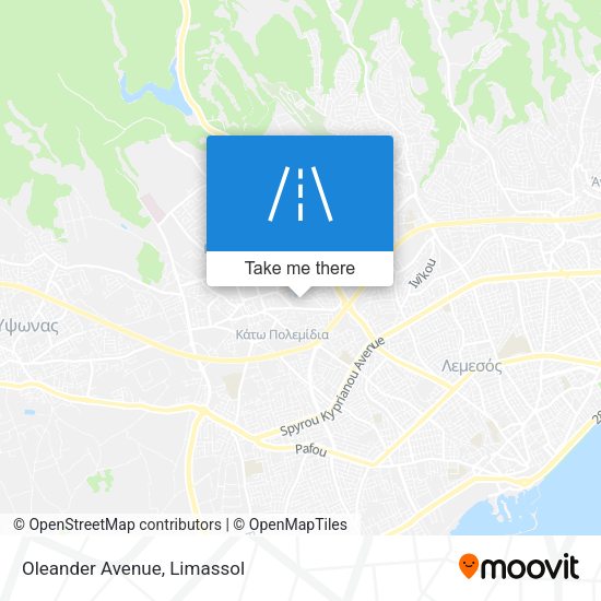 Oleander Avenue map