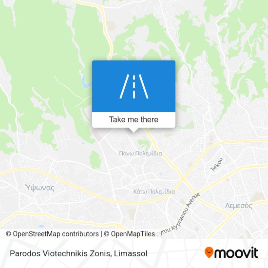 Parodos Viotechnikis Zonis map