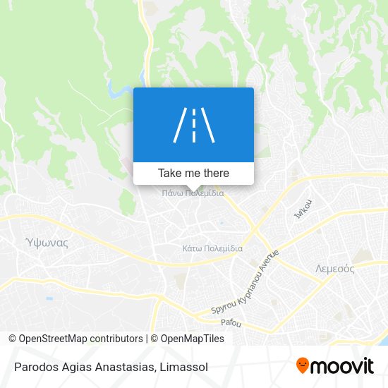 Parodos Agias Anastasias map