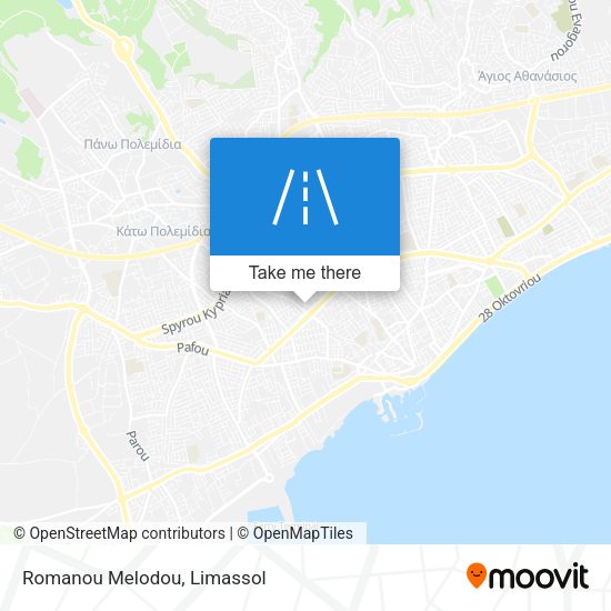 Romanou Melodou map