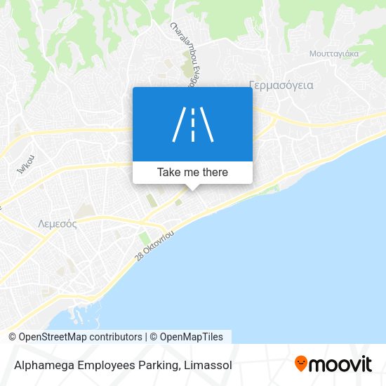 Alphamega Employees Parking map