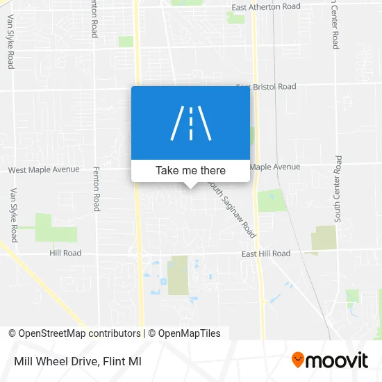 Mill Wheel Drive map
