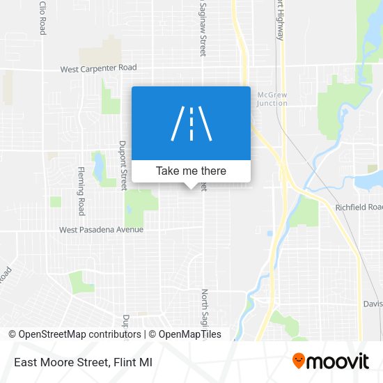 East Moore Street map