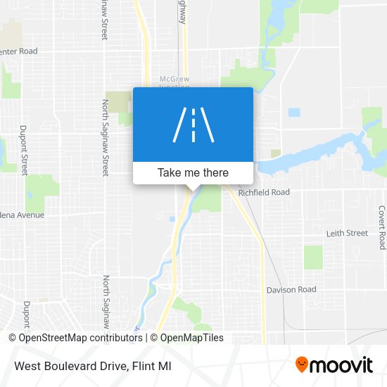 West Boulevard Drive map