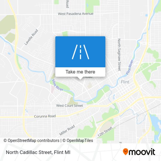 North Cadillac Street map