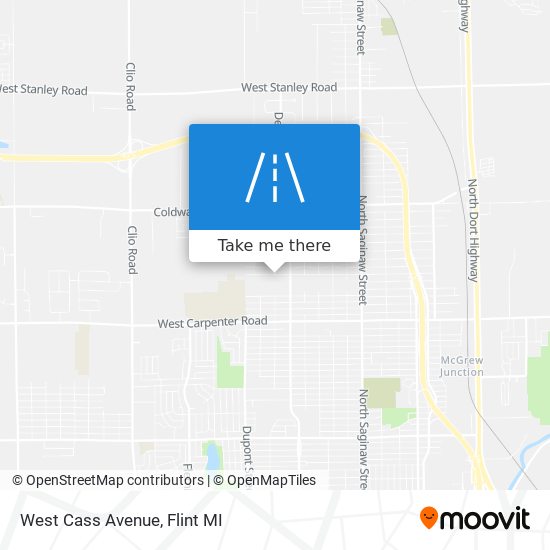 West Cass Avenue map