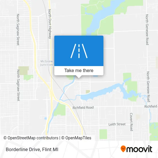 Borderline Drive map