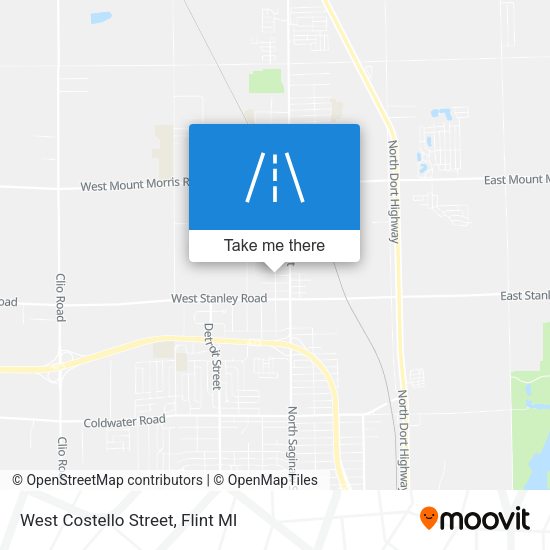 West Costello Street map