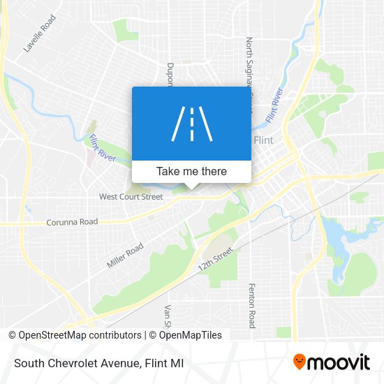 South Chevrolet Avenue map
