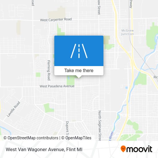 West Van Wagoner Avenue map