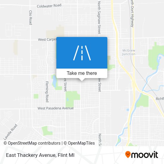 East Thackery Avenue map