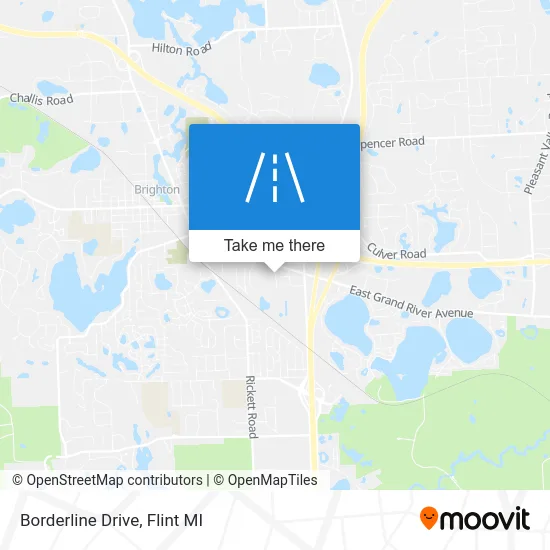 Borderline Drive map