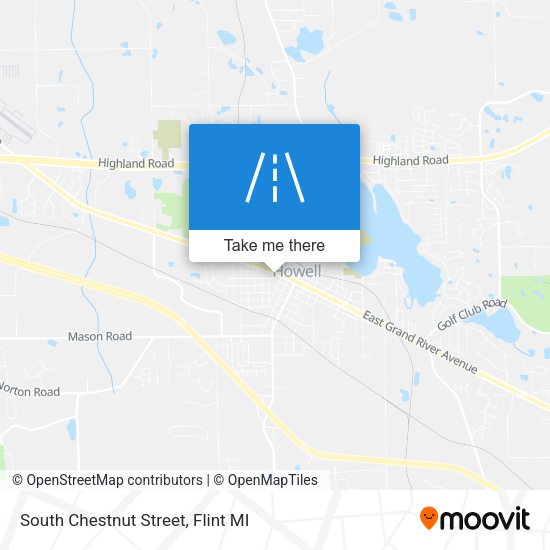 South Chestnut Street map