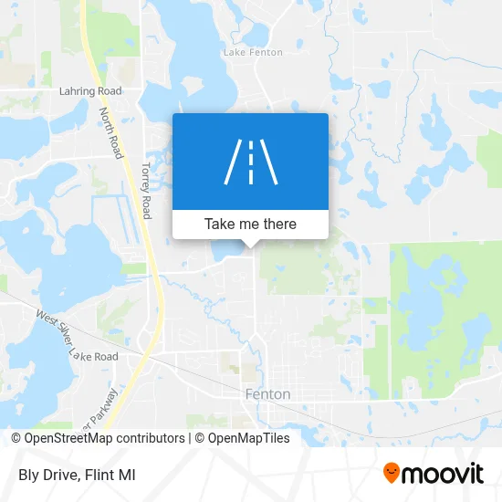 Bly Drive map