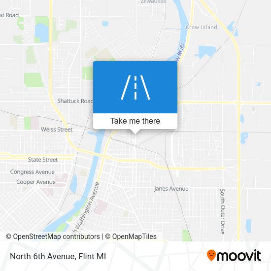 Mapa de North 6th Avenue