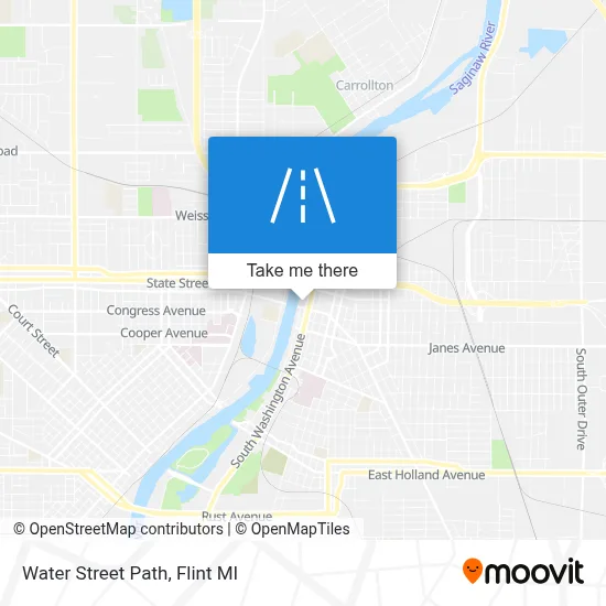 Water Street Path map