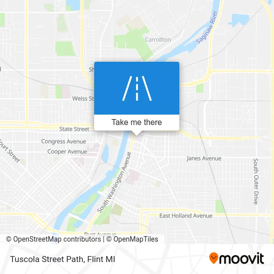 Tuscola Street Path map