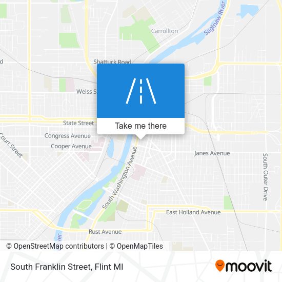 South Franklin Street map