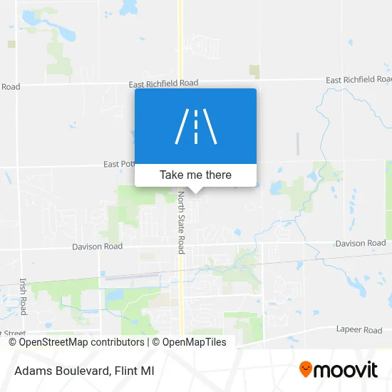 Adams Boulevard map