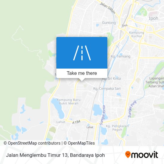 Peta Jalan Menglembu Timur 13
