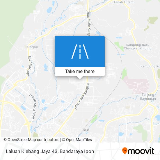 Laluan Klebang Jaya 43 map