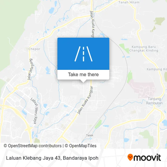 Laluan Klebang Jaya 43 map