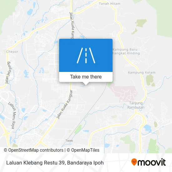 Laluan Klebang Restu 39 map