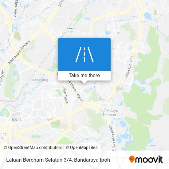 Laluan Bercham Selatan 3/4 map