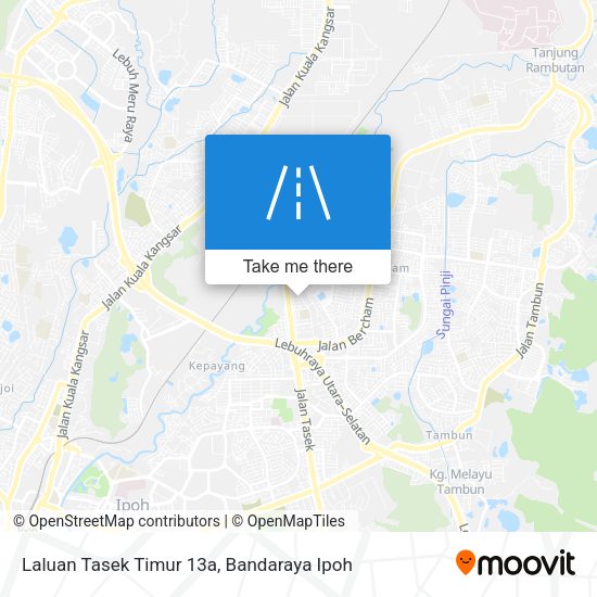 Laluan Tasek Timur 13a map