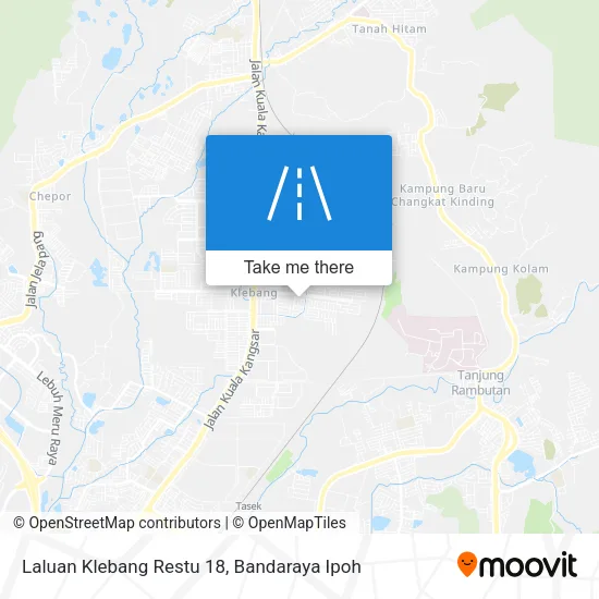 Laluan Klebang Restu 18 map