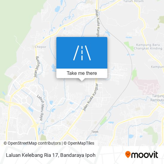 Laluan Kelebang Ria 17 map